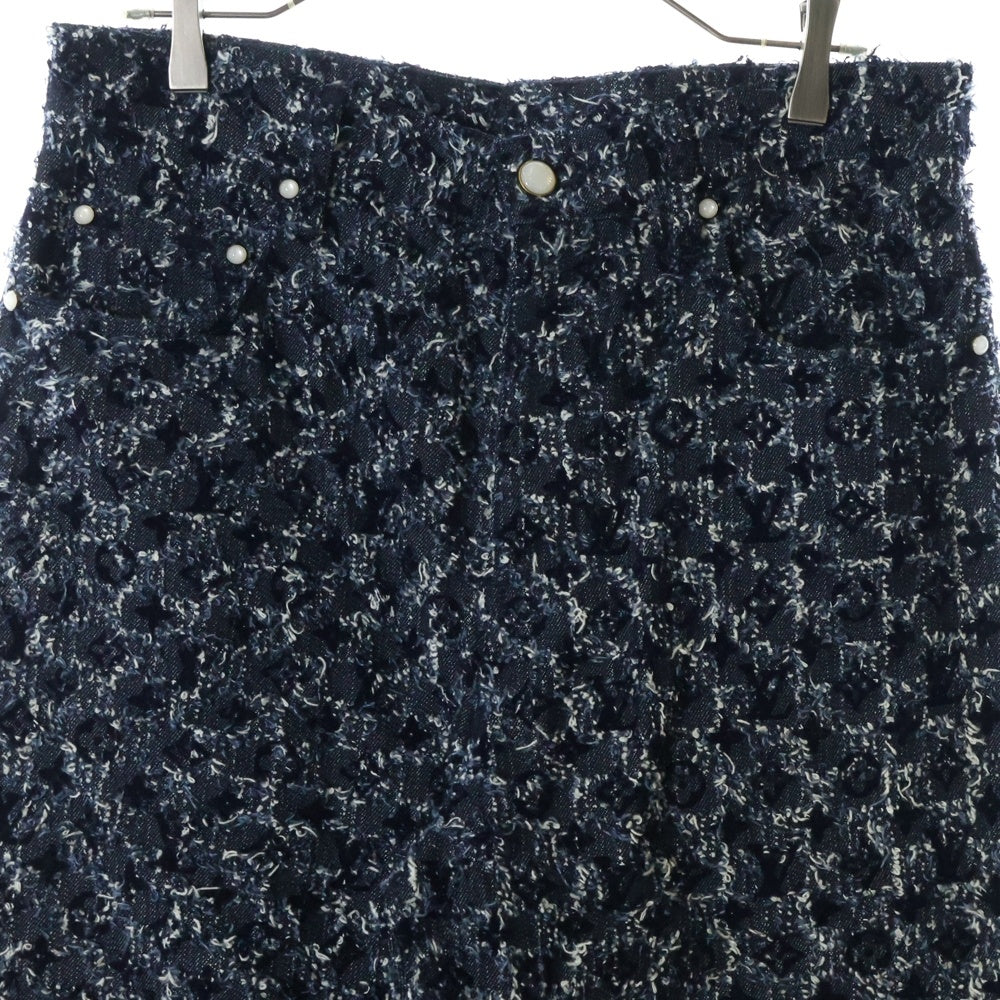 LOUIS VUITTON(ルイヴィトン) 25AW フロックド モノグラム デニムパンツ ジーンズ ネイビー RM252MM URL HTD23W