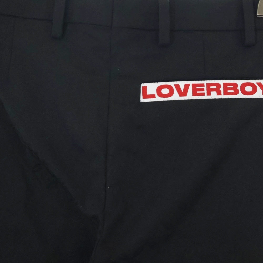 CHARLES JEFFREY LOVERBOY(チャールズジェフリーラバーボーイ) STRAIGHT CUT TROUSER PANT ストレイトカット トラウザーパンツ 総柄 ブラック