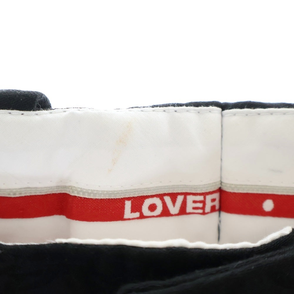 CHARLES JEFFREY LOVERBOY(チャールズジェフリーラバーボーイ) STRAIGHT CUT TROUSER PANT ストレイトカット トラウザーパンツ 総柄 ブラック