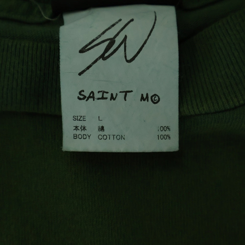 SAINT MICHAEL(セントマイケル) 24SS ×SEAN WOTHERSPOON ショーンウェザースプーン プリントTシャツ 半袖カットソー グリーン SM-YS8-0000-C16