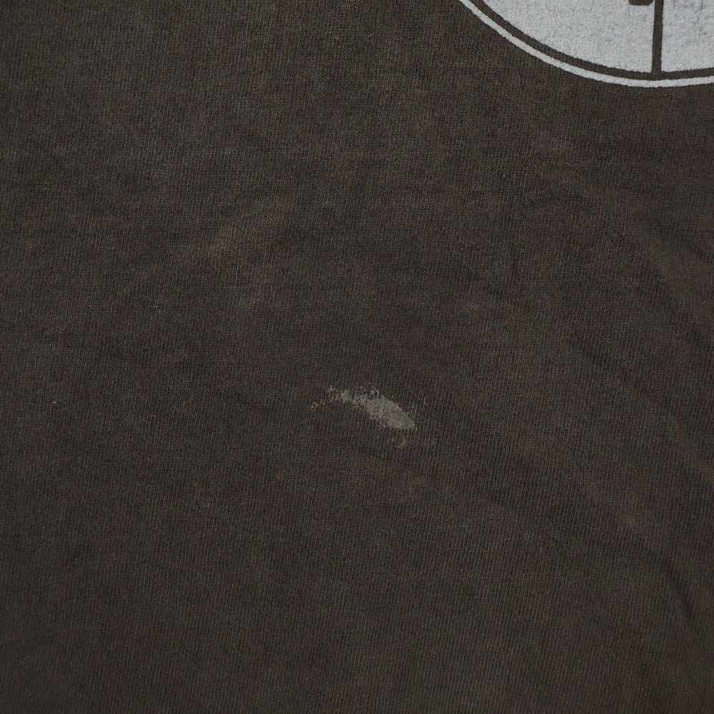 SAINT MICHAEL(セントマイケル) 21AW T-SHIRT FOCUS クルーネックロゴプリント半袖Tシャツ 半袖カットソー ヴィンテージ加工 ブラック SM-A21-0000-002