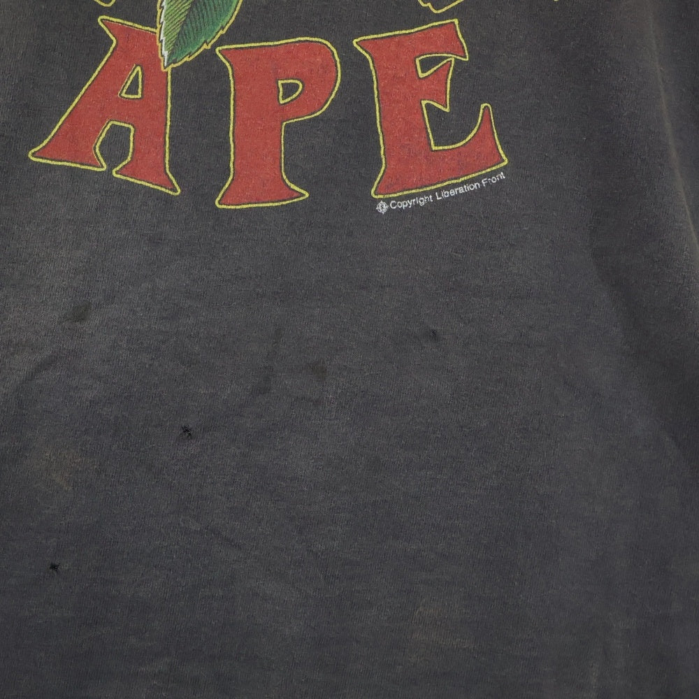 SAINT MICHAEL(セントマイケル) 24SS ×A BATHING APE GUNS TEE アベイシングエイプ VINTAGE加工 ガンズプリント クルーネック半袖Tシャツ 半袖カットソー ブラック SM-YS8ー0000ー060