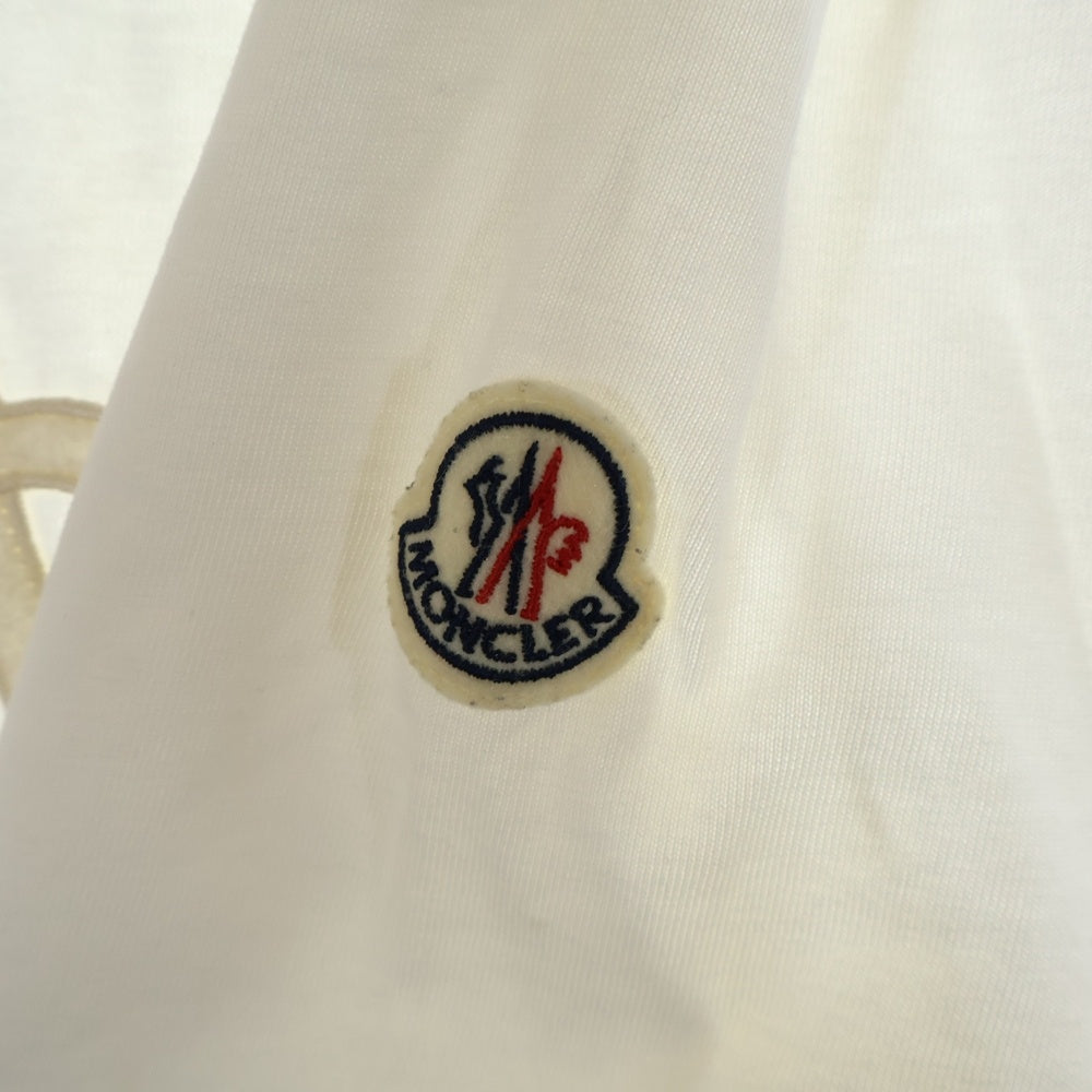 MONCLER(モンクレール) Logo SS T-SHIRT J20918C00021 8390T ロゴ クルーネック半袖Tシャツカットソー ホワイト
