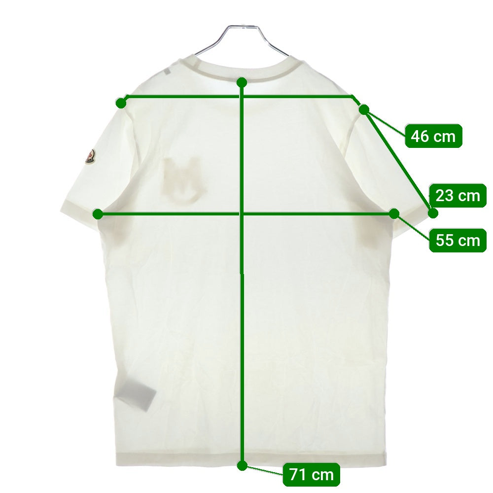 MONCLER(モンクレール) Logo SS T-SHIRT J20918C00021 8390T ロゴ クルーネック半袖Tシャツカットソー ホワイト