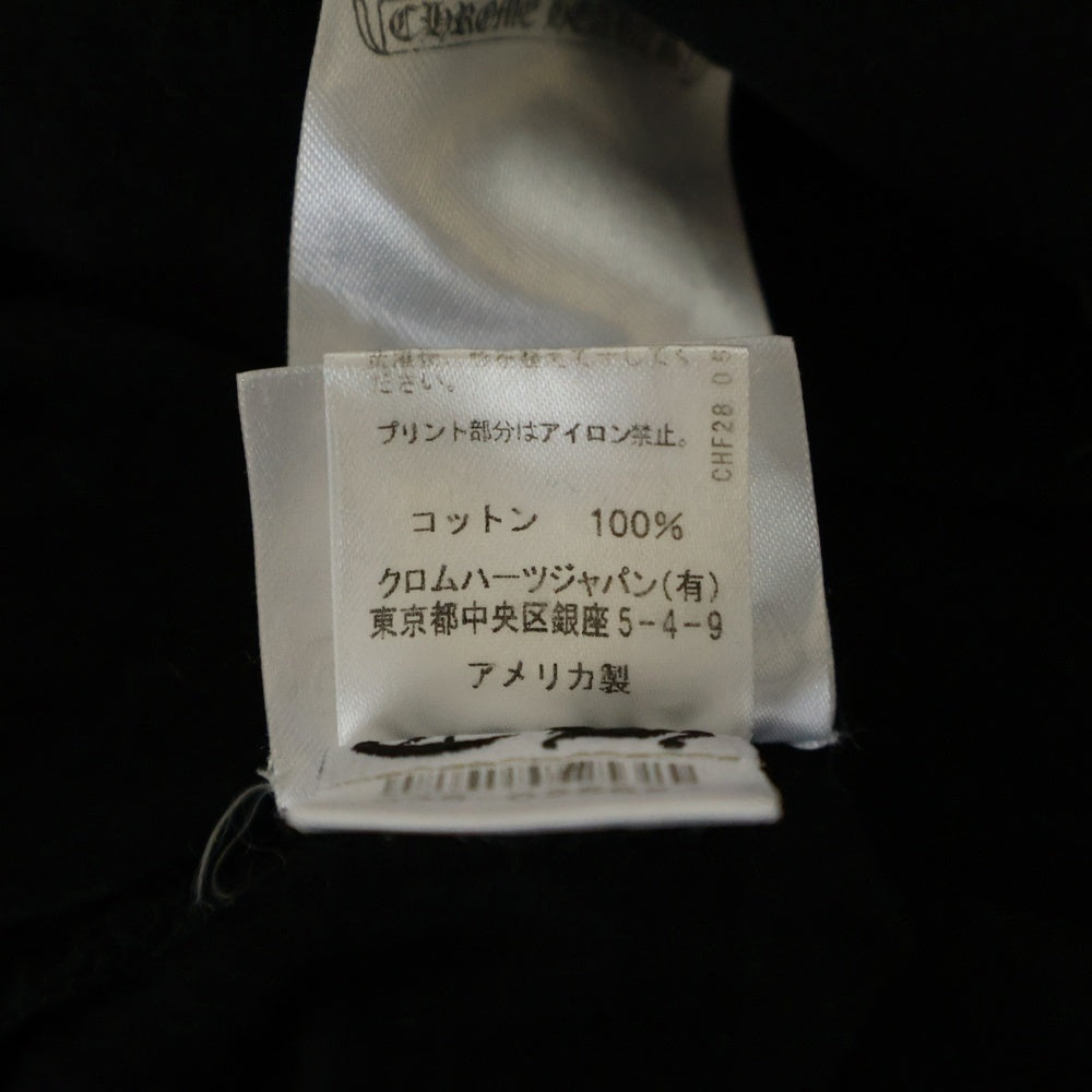 CHROME HEARTS(クロムハーツ) CH LS 1 袖フローラルバックホースシュープリント長袖カットソー 長袖Tシャツ ロングスリーブカットソー ロンT ブラック
