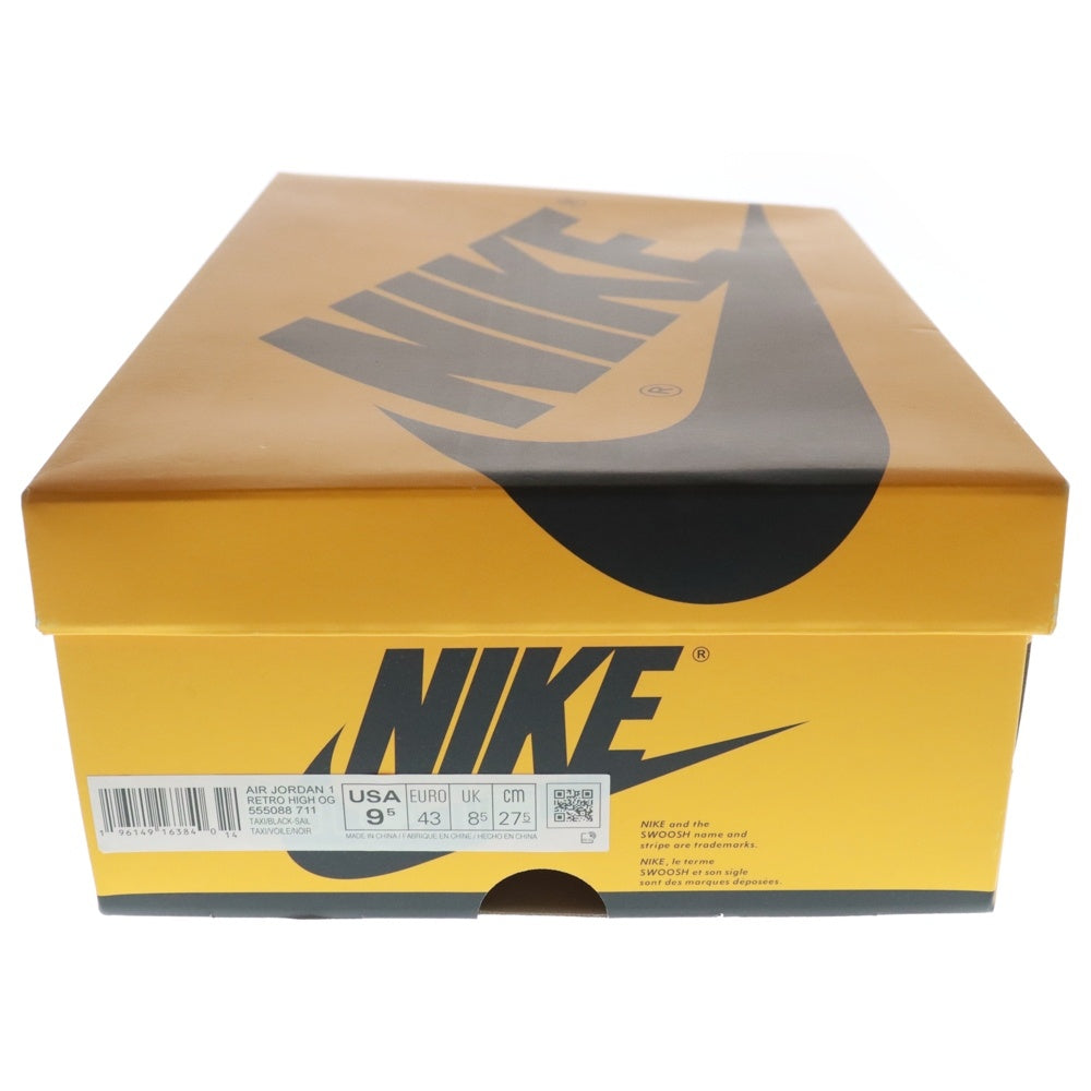 NIKE(ナイキ) AIR JORDAN 1 RETRO HIGH OG TAXI 555088-711 エアジョーダン1 レトロ タクシー ハイカットスニーカー イエロー/ホワイト/ブラック US9.5/27.5cm