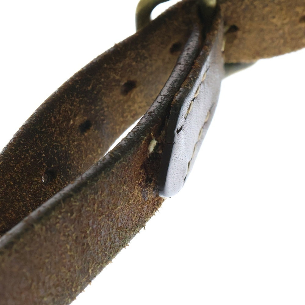 TENDERLOIN(テンダーロイン) Leather Narrow Belt レザー ナロー ベルト ブラウン/ゴールド