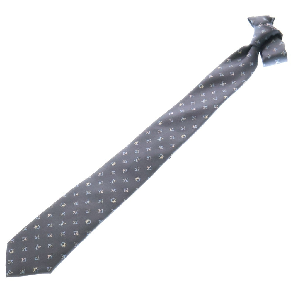 LOUIS VUITTON(ルイヴィトン) モノグラム エクリプス シルク ネクタイ グレー M79114