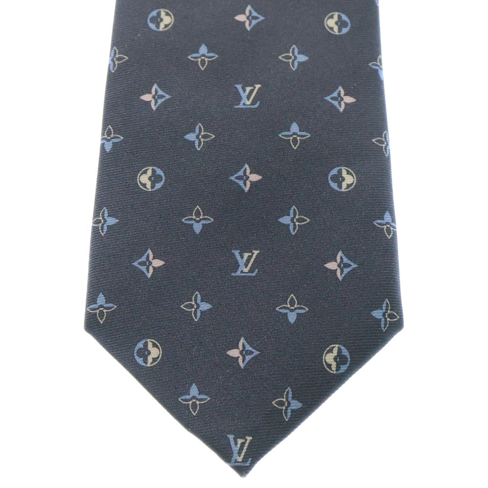LOUIS VUITTON(ルイヴィトン) モノグラム エクリプス シルク ネクタイ グレー M79114