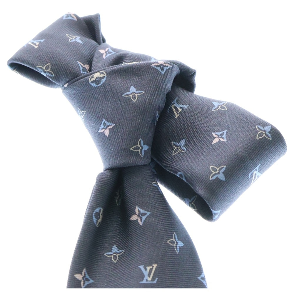 LOUIS VUITTON(ルイヴィトン) モノグラム エクリプス シルク ネクタイ グレー M79114