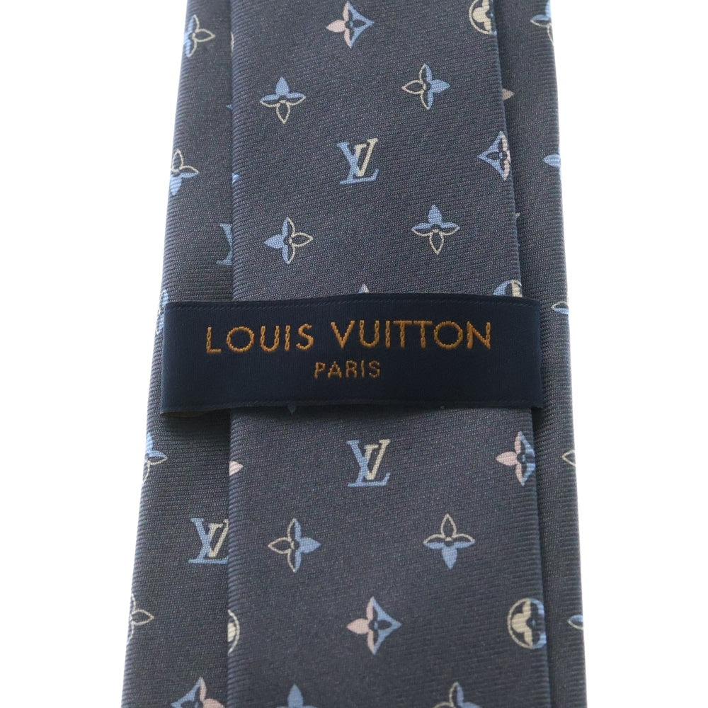LOUIS VUITTON(ルイヴィトン) モノグラム エクリプス シルク ネクタイ グレー M79114