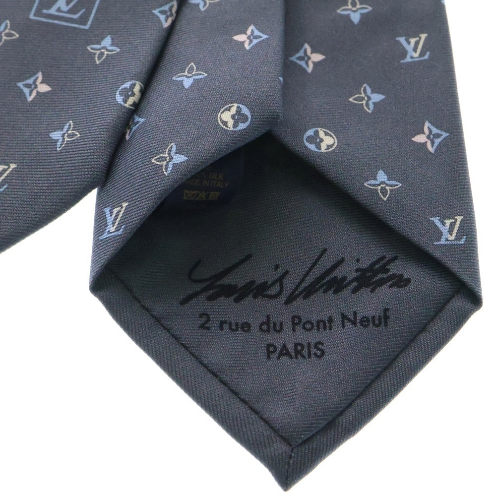 LOUIS VUITTON(ルイヴィトン) モノグラム エクリプス シルク ネクタイ グレー M79114