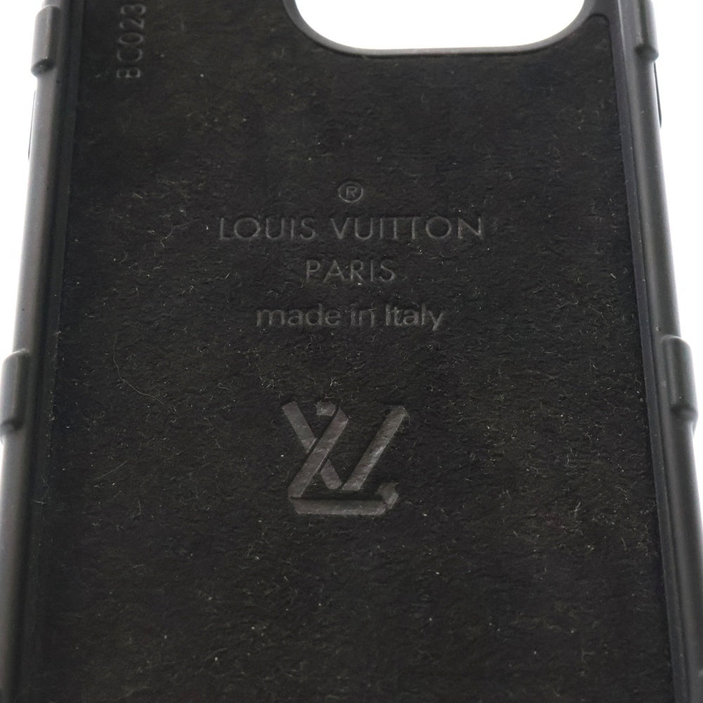 LOUIS VUITTON(ルイヴィトン) モノグラム ショルダー スマホ ケース iPhone14Pro ブラック/ゴールド BC0233