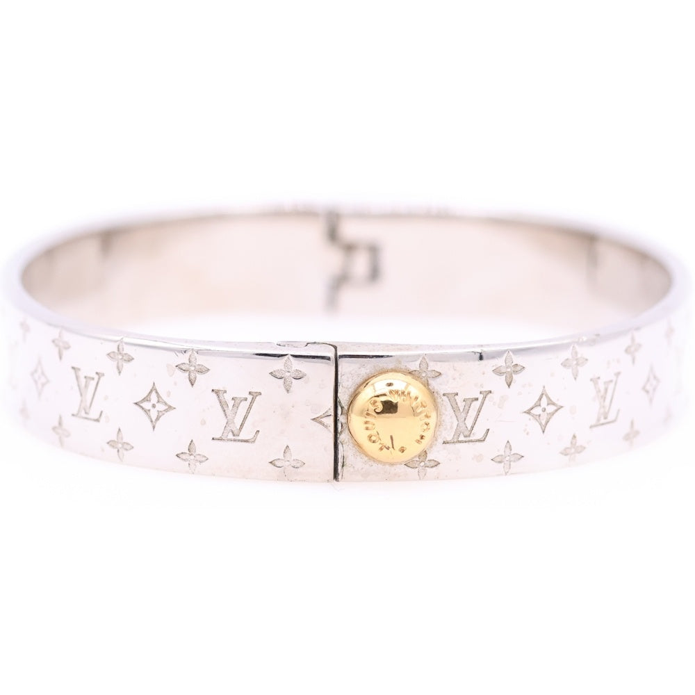 LOUIS VUITTON(ルイヴィトン) カフ ナノグラム ブレスレット シルバー M00249