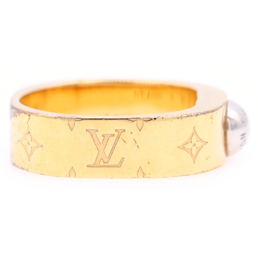 LOUIS VUITTON(ルイヴィトン) バーグ ナノグラム ゴールドリング ゴールド/シルバー M00211