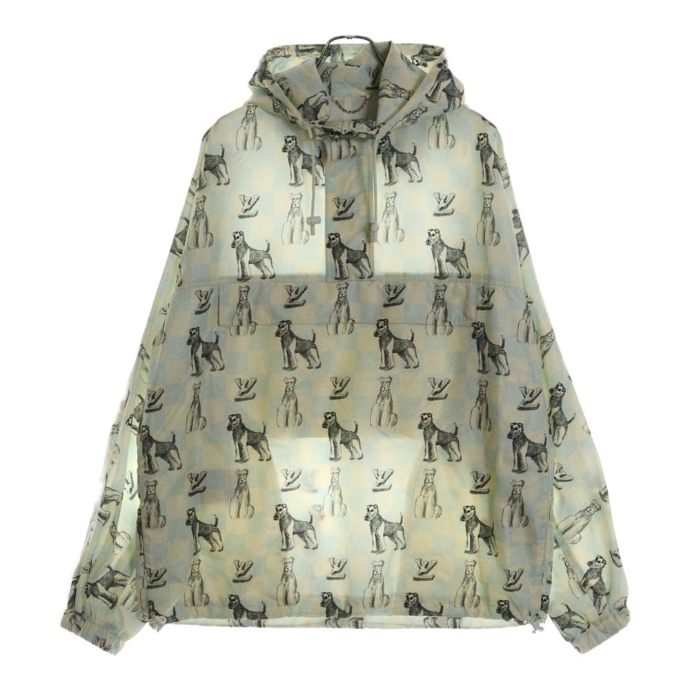 LOUIS VUITTON(ルイヴィトン) 24AW ×Tyler The Creator タイラーザクリエイター ダミエアニマルプリントアノラックパーカー ハーフジップジャケット RM242MM KNN HRB17W