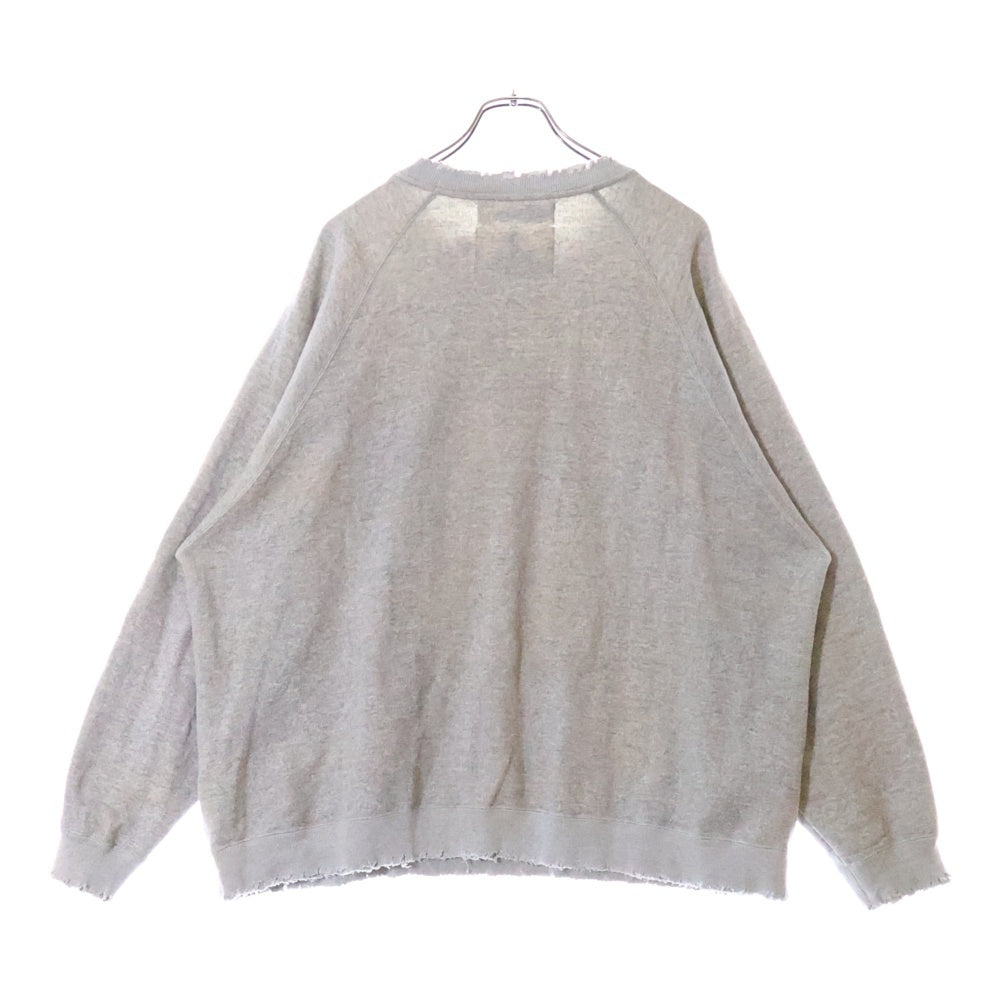 DAIRIKU(ダイリク) 21AW BOOGIE NIGHTS ブギーナイト刺繍スウェットトレーナー グレー ダメージ加工