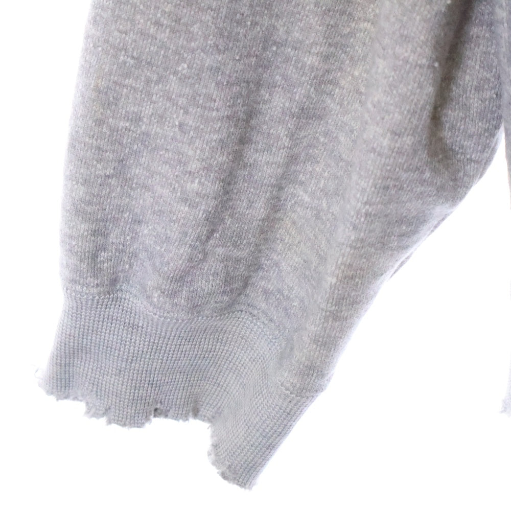 DAIRIKU(ダイリク) 21AW BOOGIE NIGHTS ブギーナイト刺繍スウェットトレーナー グレー ダメージ加工