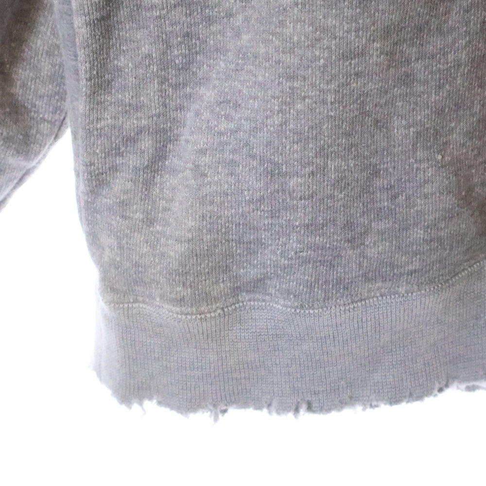 DAIRIKU(ダイリク) 21AW BOOGIE NIGHTS ブギーナイト刺繍スウェットトレーナー グレー ダメージ加工