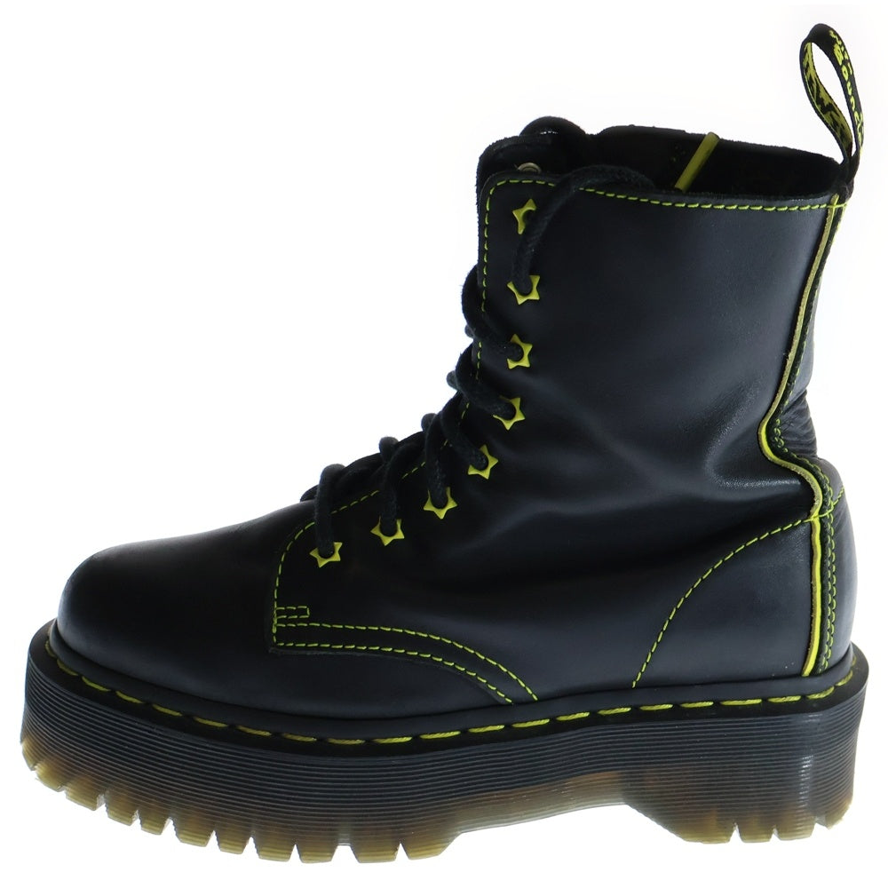 Dr.Martens(ドクターマーチン) JADON 2 STAR ジェイドンスター 8ホールレザーブーツ ブラック/イエロー レディース