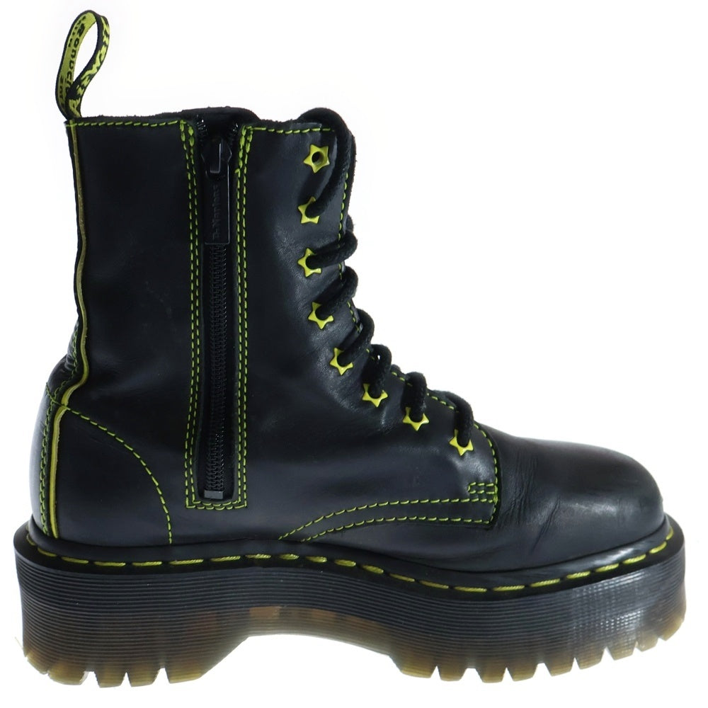 Dr.Martens(ドクターマーチン) JADON 2 STAR ジェイドンスター 8ホールレザーブーツ ブラック/イエロー レディース