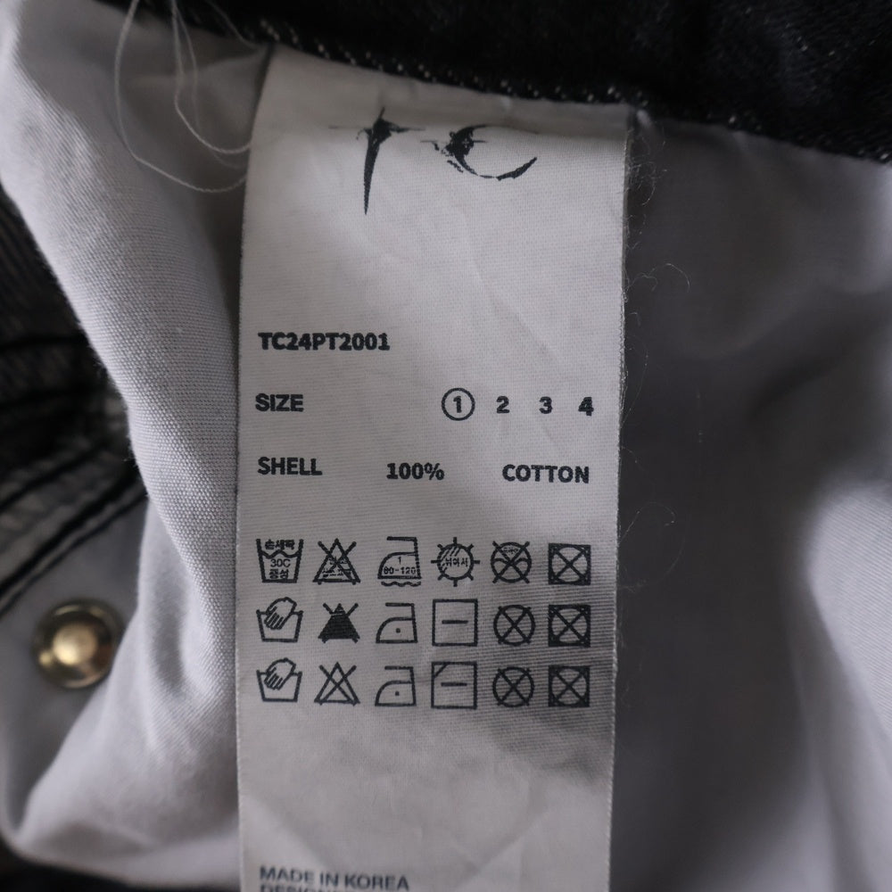 THUG CLUB(サグクラブ) 24AW Chimera Pants サグクラブ キメラ デニムパンツ ブラック TC24PT2001