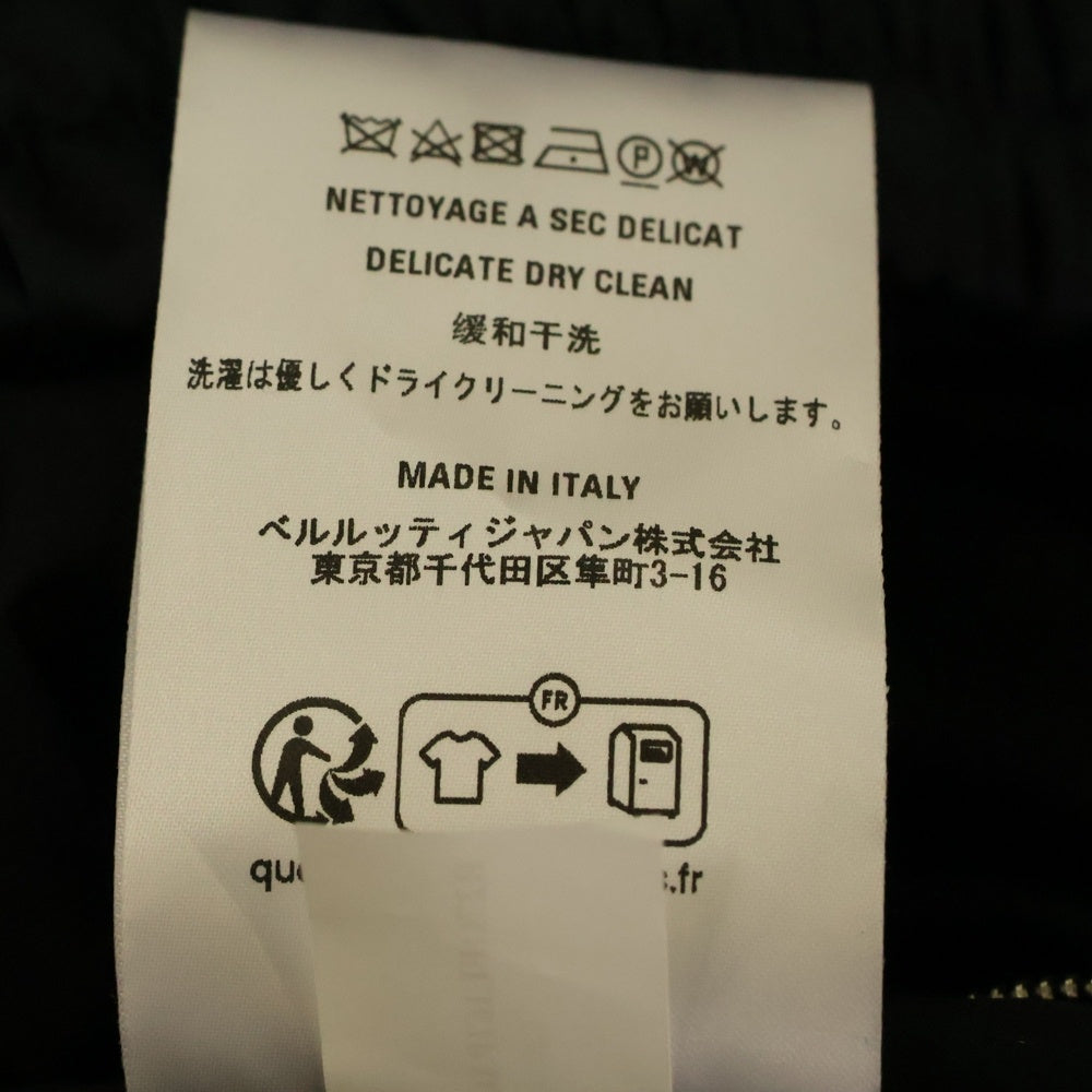 Berluti(ベルルッティ) スクリット ナイロン パッド入りライナー カリグラフィ フロントジップアップナイロンジャケット ブラック R270BL162-PAGV