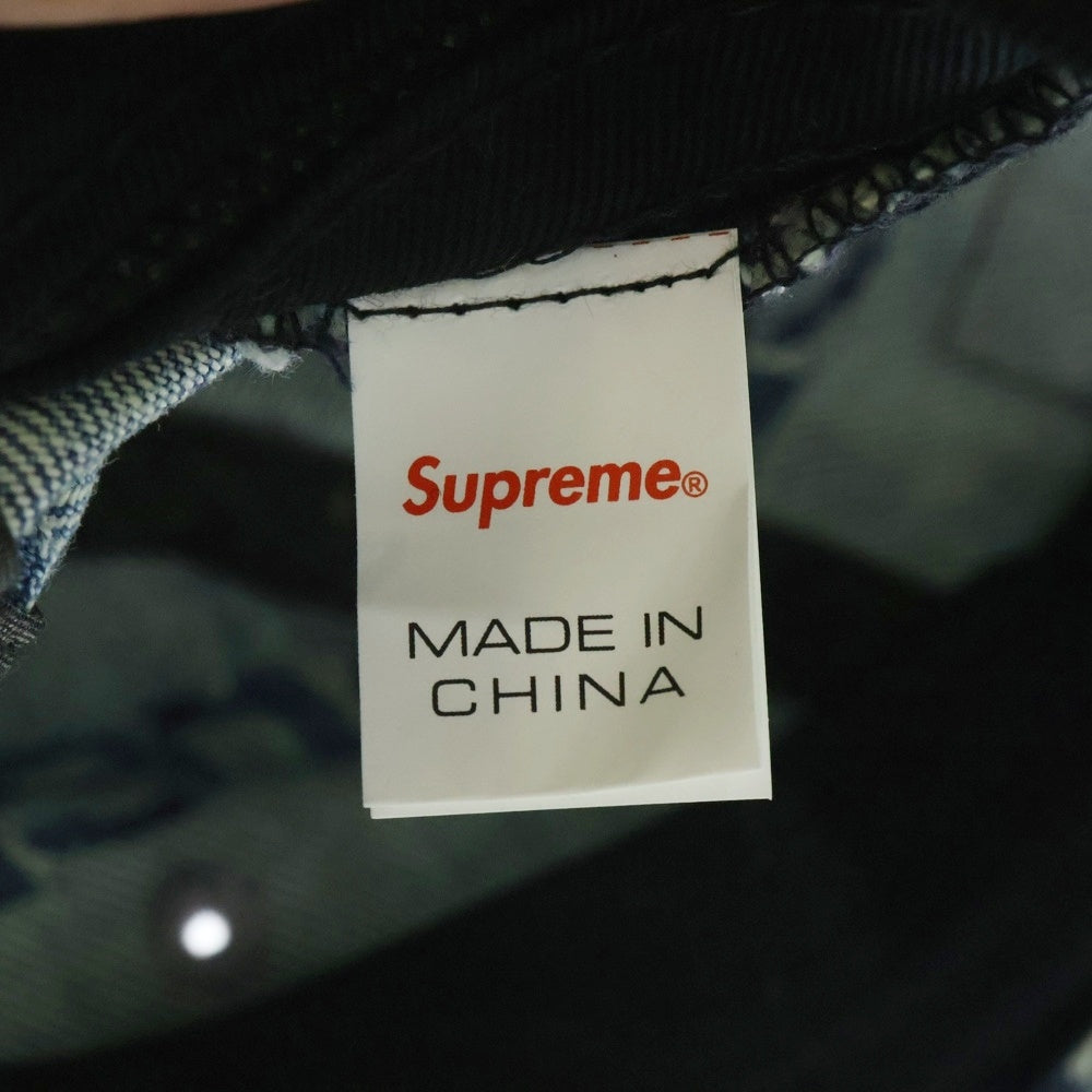 SUPREME(シュプリーム) 21SS Frayed Logos Denim Camp Cap フレイドロゴデニムキャップ 帽子 インディゴ