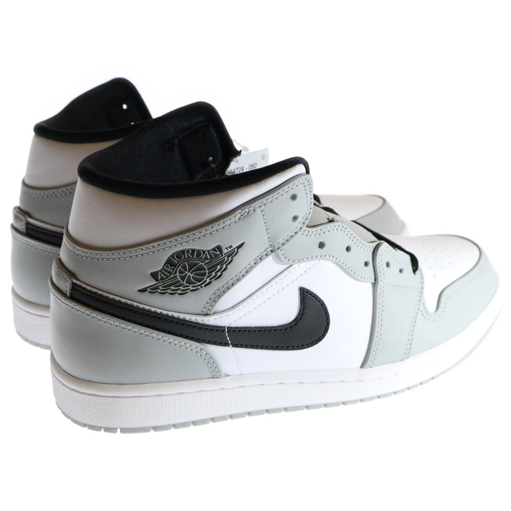 NIKE(ナイキ) AIR JORDAN 1 MID SMOKE GREY 554724-092 エアジョーダン 1 スモークグレー ミッドカットスニーカー シューズ グレー US9.5/27.5cm