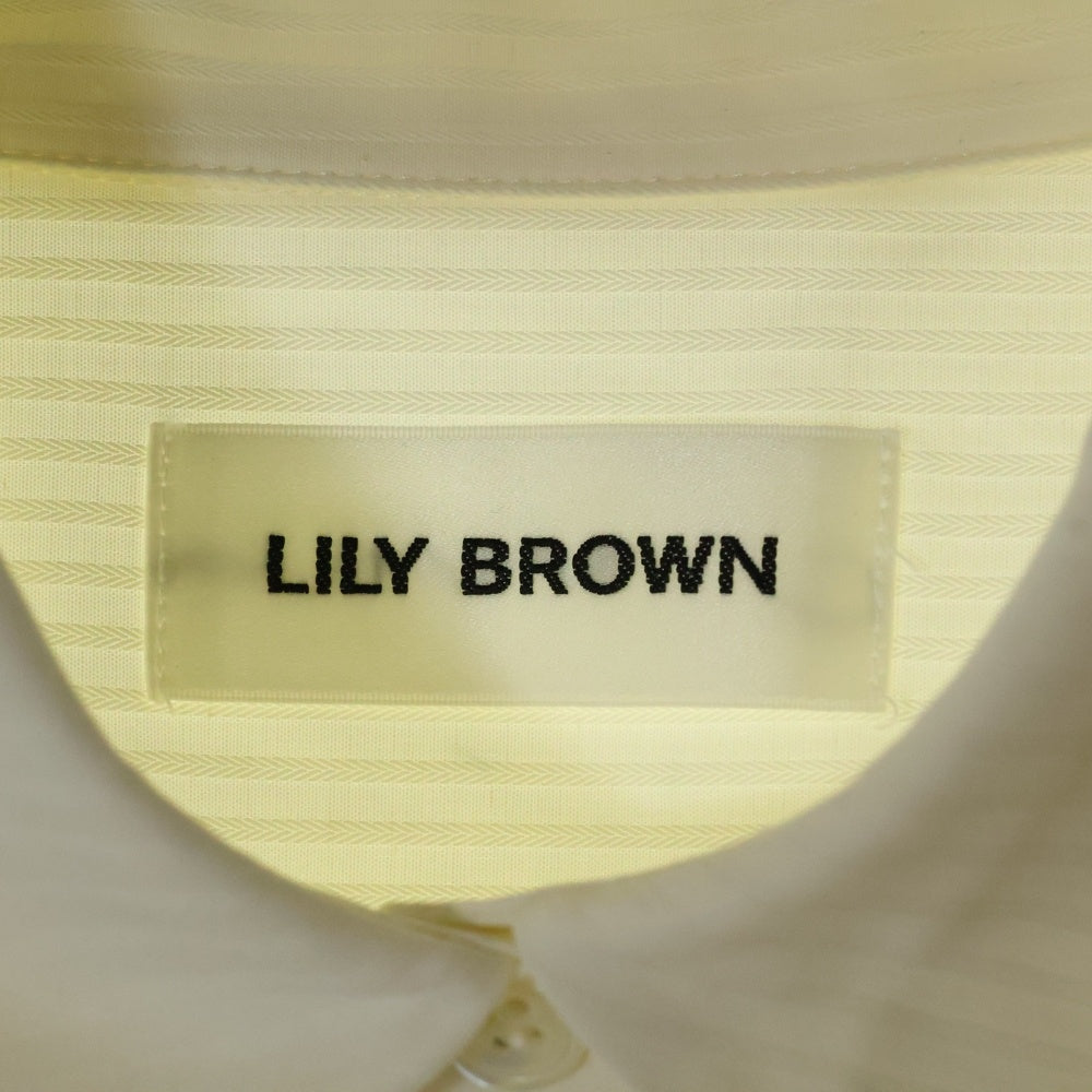 Lily Brown(リリーブラウン) ボリュームスリーブシャツワンピース フレアワンピース レディース ホワイト LWFO241146