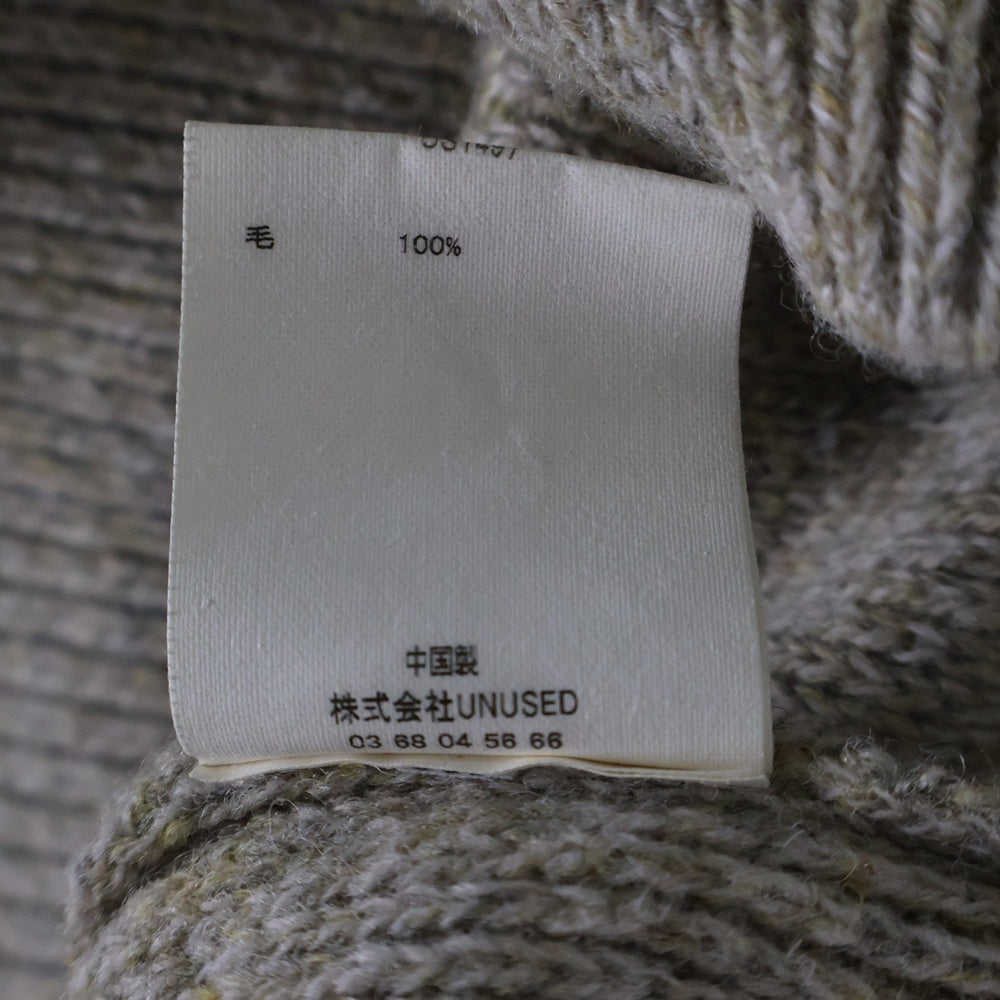 UNUSED(アンユーズド) 18AW US1497 7g v-neck knit LAMPO ZIPPER Vネック ジップ ニットセーター