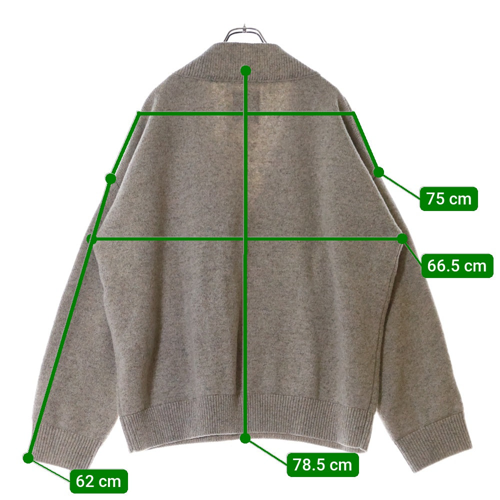 UNUSED(アンユーズド) 18AW US1497 7g v-neck knit LAMPO ZIPPER Vネック ジップ ニットセーター