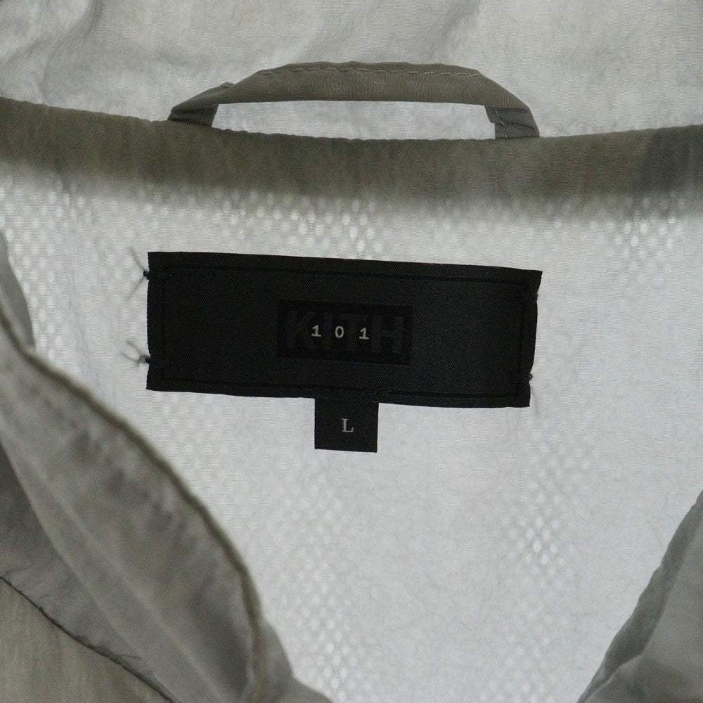 KITH(キス) 101 Wrinkle Nylon Madison Track Jacket リンクルナイロンマディソン ジップアップトラックジャケット グレー 24-011-060-0011-1-0