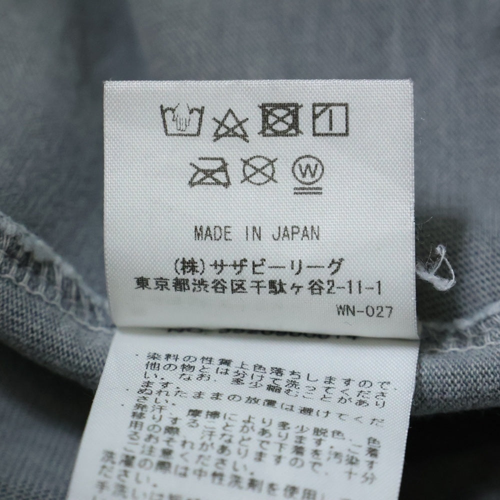 RON HERMAN(ロンハーマン) Pigment Dye Tee 顔料染め オーバーサイズ クルーネック半袖Tシャツカットソー グレー 3520900014