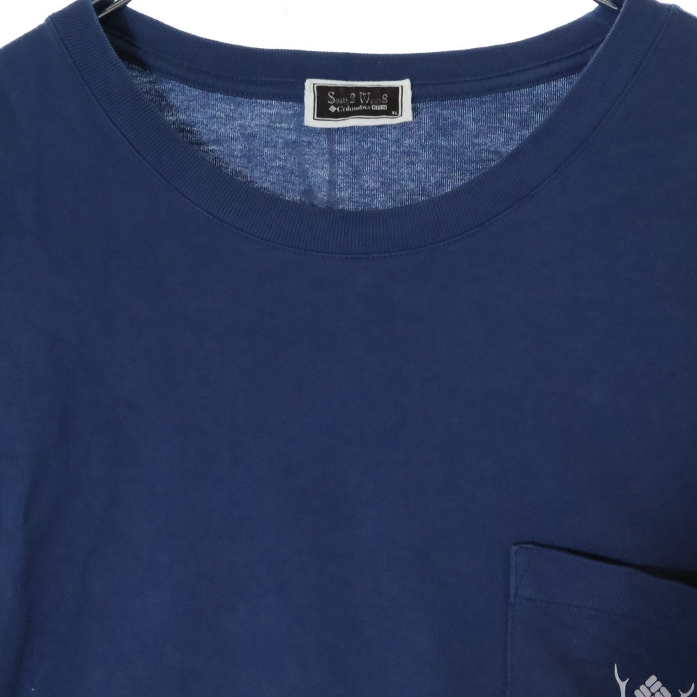 KITH(キス) ×South2 West8 ×Columbia City Pocket Tee サウスツー ウエストエイト コロンビア シティー ポケット クルーネック半袖Tシャツ ネイビー 25-071-060-0012-1-0