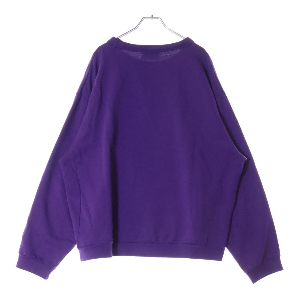 Acne Studios(アクネ ストゥディオズ) 17AW FLAMES CAW17 フロント3Dプリントデザイン クルーネックスウェットシャツ トレーナー パープル 2HB175