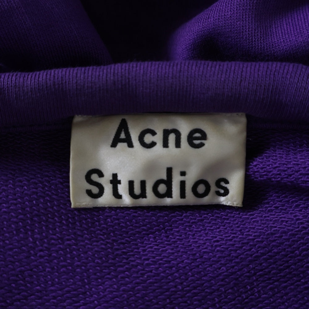Acne Studios(アクネ ストゥディオズ) 17AW FLAMES CAW17 フロント3Dプリントデザイン クルーネックスウェットシャツ トレーナー パープル 2HB175
