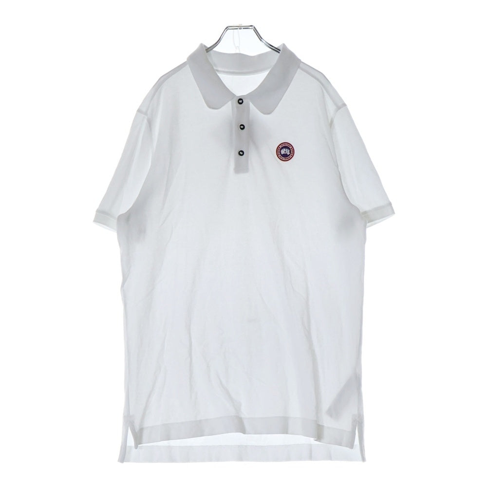 CANADA GOOSE(カナダグース) Beckley Polo 1600M ロゴワッペン 半袖ポロシャツ ホワイト