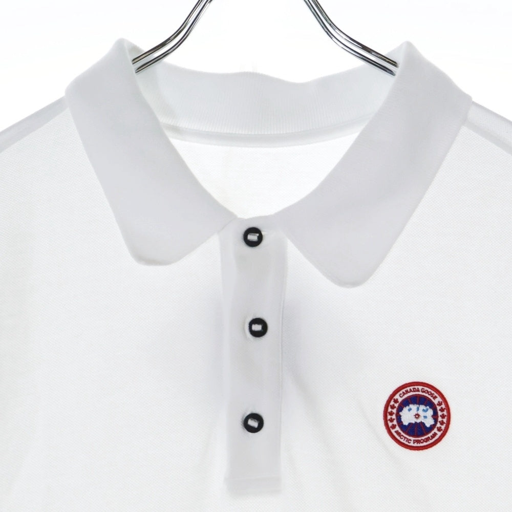 CANADA GOOSE(カナダグース) Beckley Polo 1600M ロゴワッペン 半袖ポロシャツ ホワイト