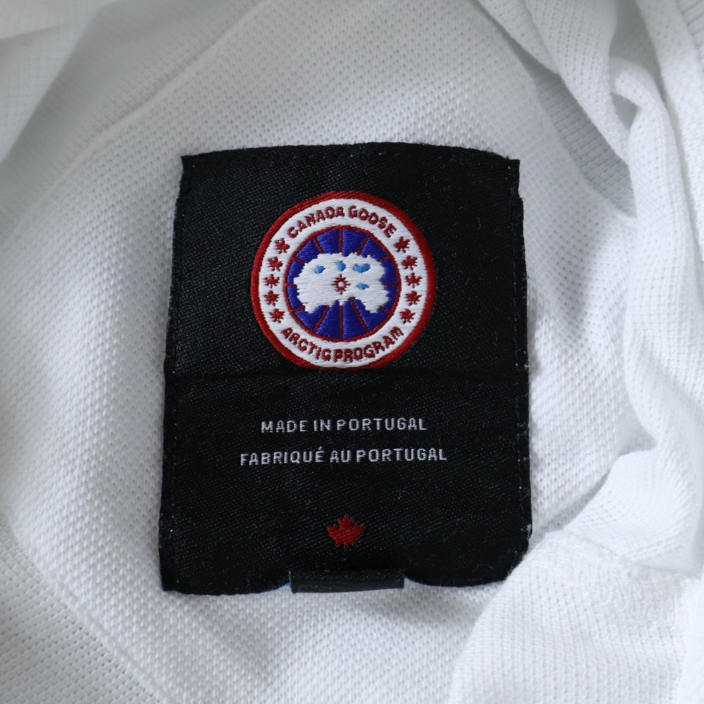 CANADA GOOSE(カナダグース) Beckley Polo 1600M ロゴワッペン 半袖ポロシャツ ホワイト
