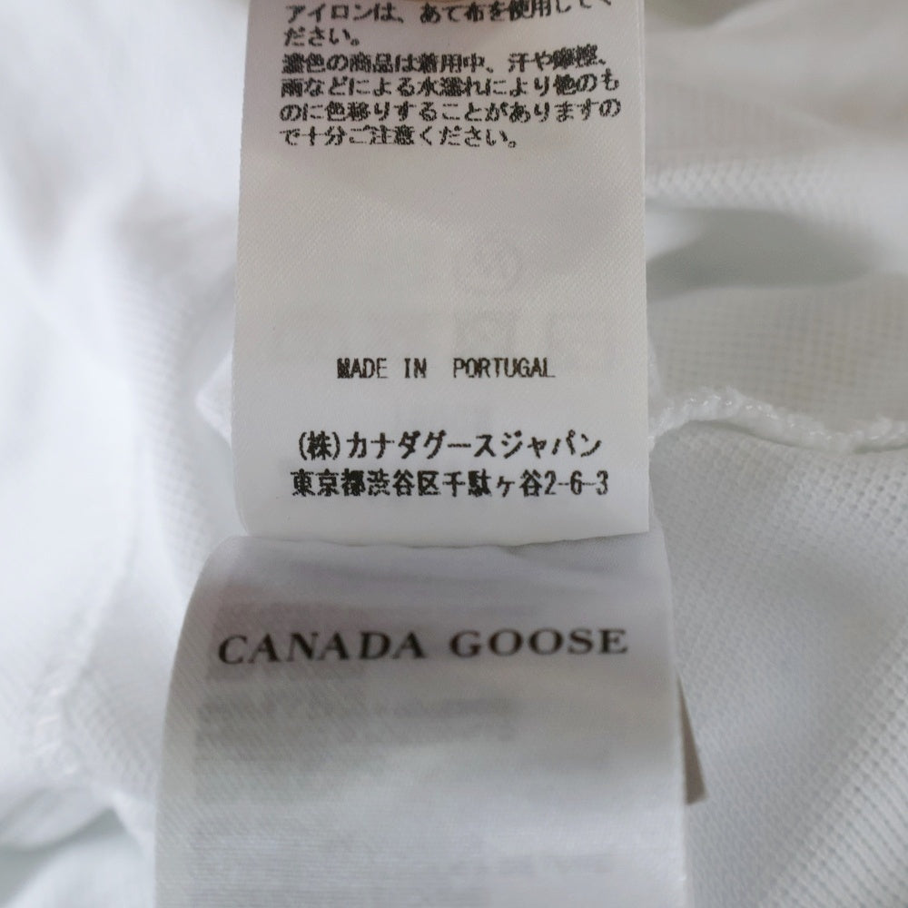 CANADA GOOSE(カナダグース) Beckley Polo 1600M ロゴワッペン 半袖ポロシャツ ホワイト