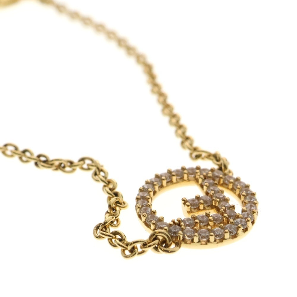 FENDI(フェンディ) W.BRACELET/BRONZE CUBIC ZIRCON エフイズ ラインストーン ジルコニア ブレスレット ゴールド 8AG761