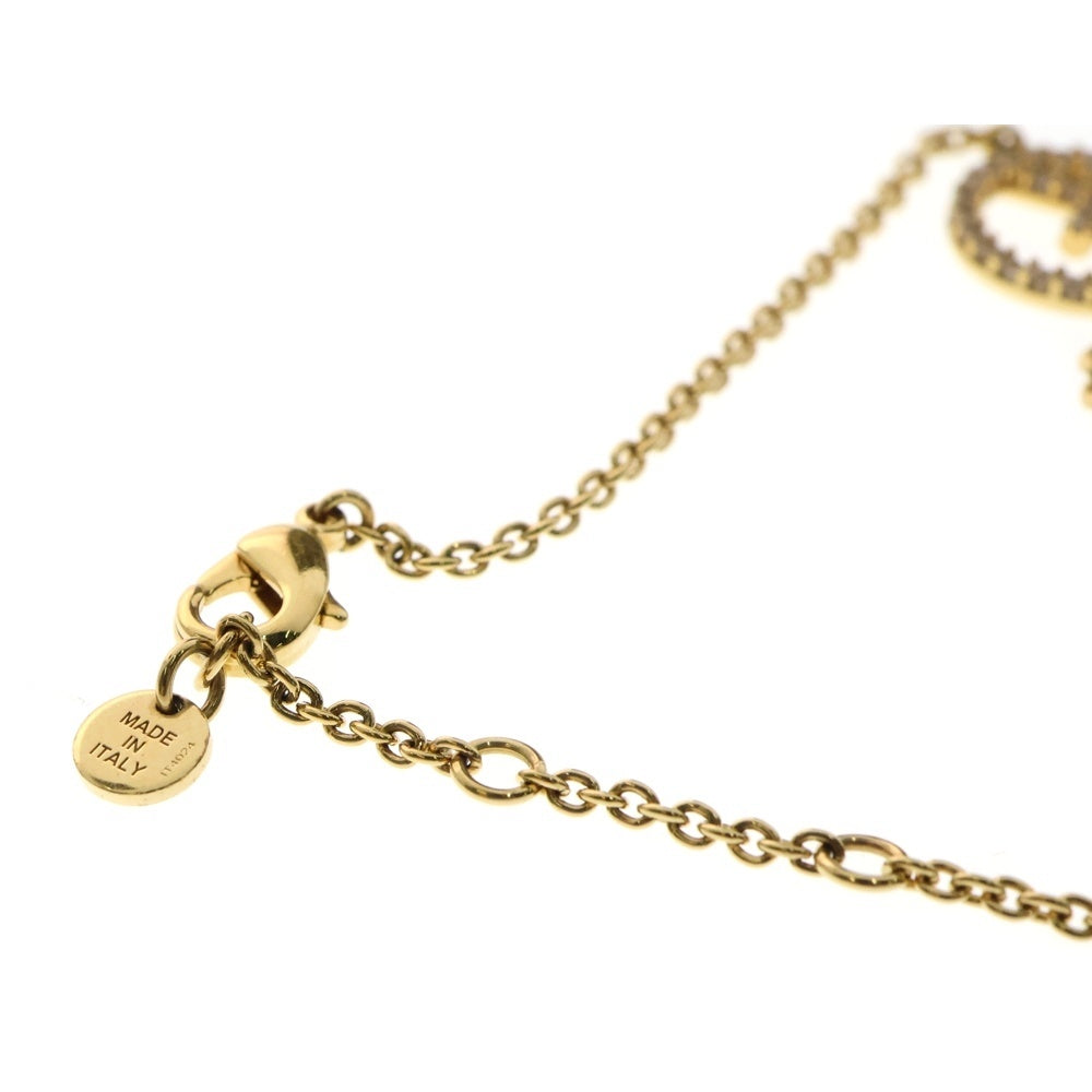 FENDI(フェンディ) W.BRACELET/BRONZE CUBIC ZIRCON エフイズ ラインストーン ジルコニア ブレスレット ゴールド 8AG761