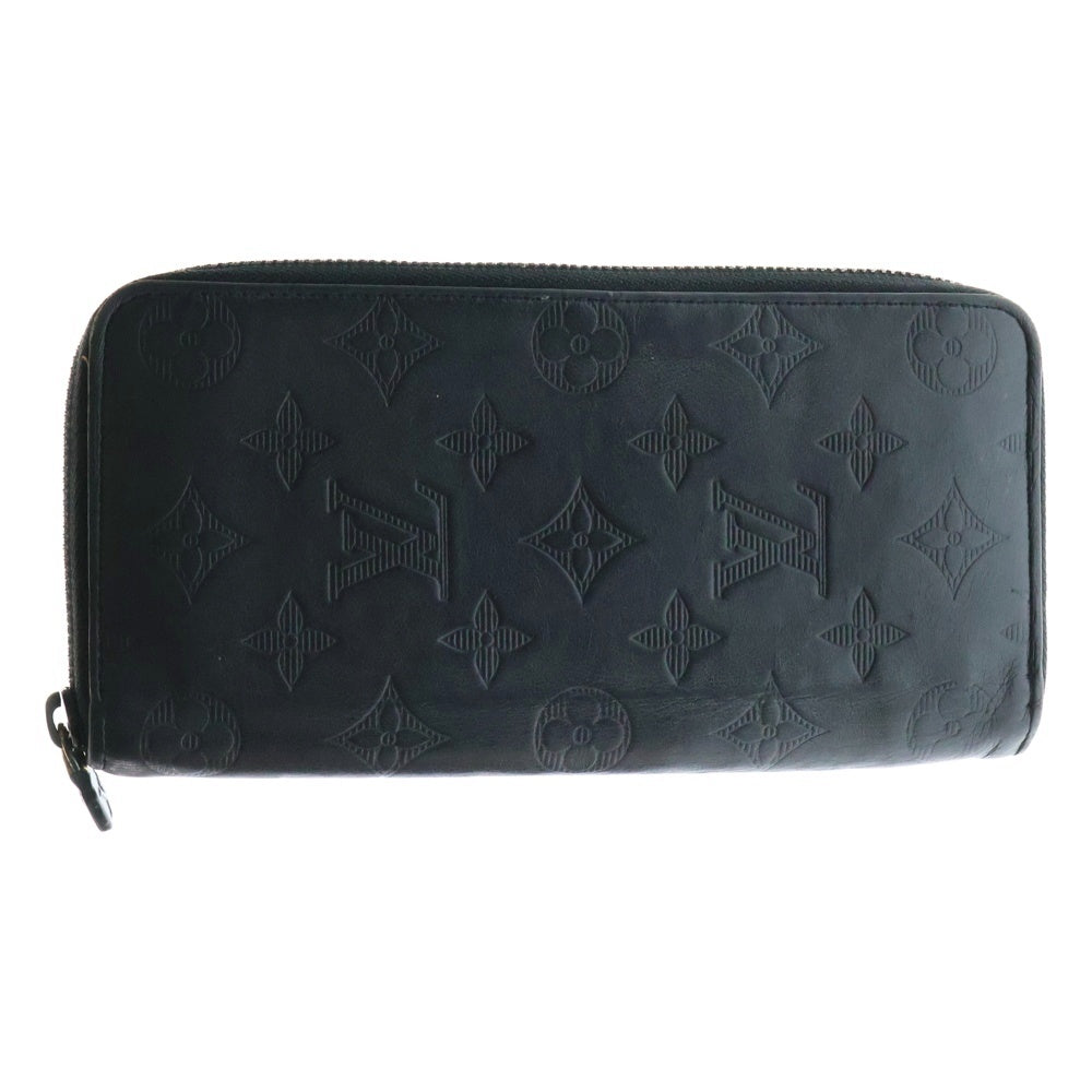 LOUIS VUITTON(ルイヴィトン) ジッピーウォレット・ヴェルティカル モノグラム・シャドウ ラウンドファスナー 長財布 ブラック M62902