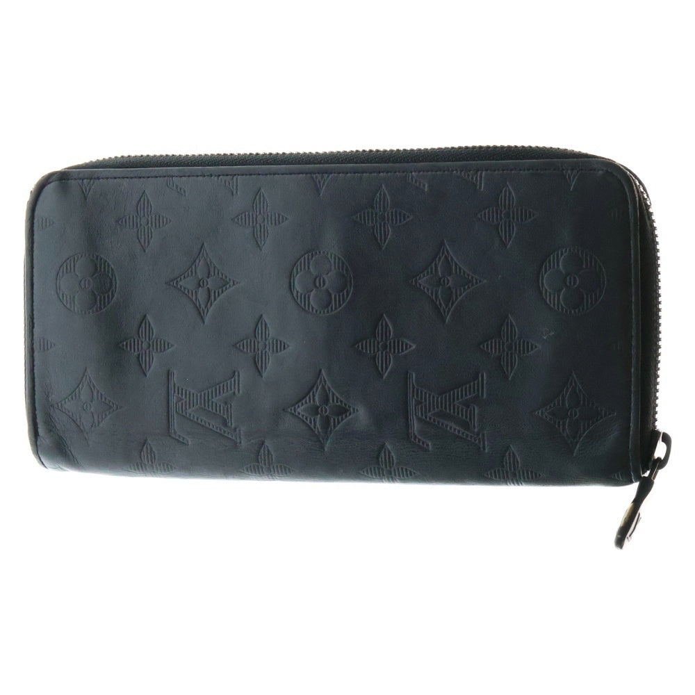 LOUIS VUITTON(ルイヴィトン) ジッピーウォレット・ヴェルティカル モノグラム・シャドウ ラウンドファスナー 長財布 ブラック M62902