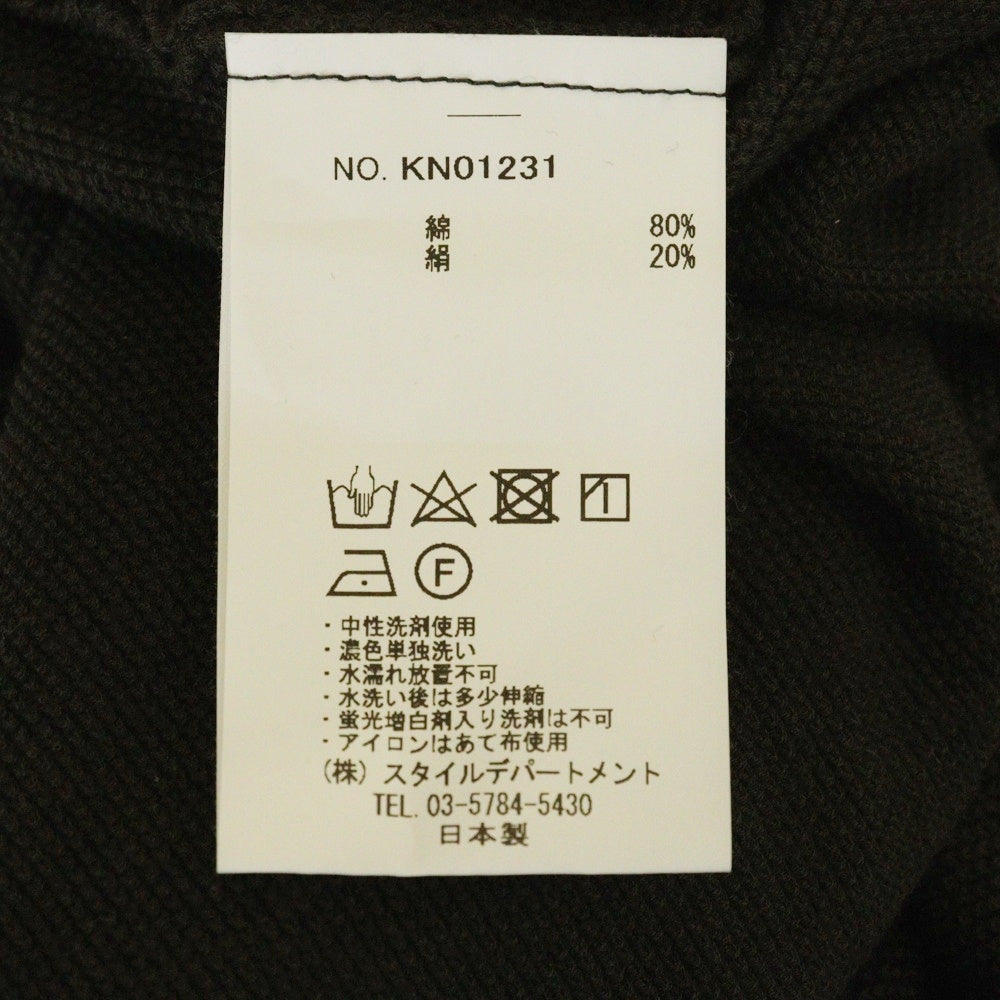 STILL BY HAND(スティルバイハンド) Cotton Polo Shirt コットン シルク混 半袖ポロシャツ カーキ KN01231