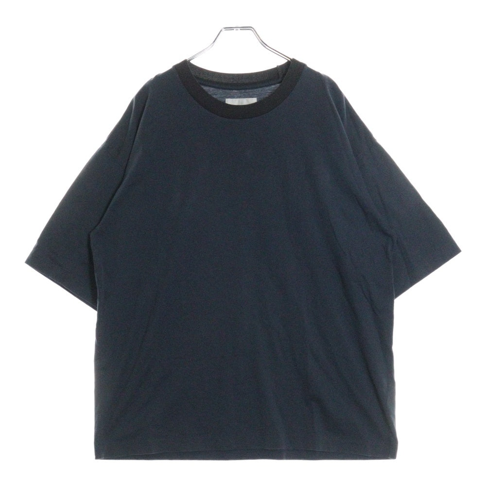 STILL BY HAND(スティルバイハンド) 22SS Cotton Crew Neck Ringer Tee コットン リンガーT クルーネック半袖Tシャツカットソー ネイビー CS05221