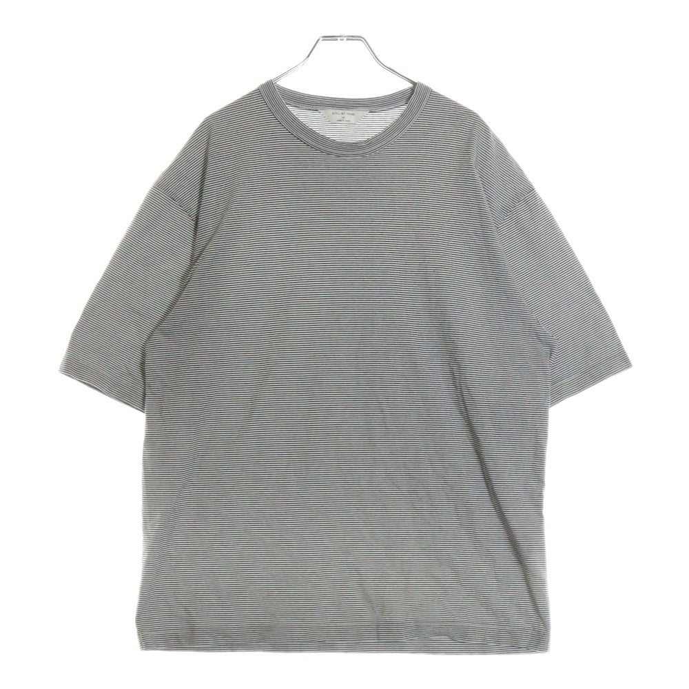 STILL BY HAND(スティルバイハンド) Cotton Crew Neck Border Tee コットン ボーダーデザイン クルーネック半袖tシャツカットソー ホワイト CS04231