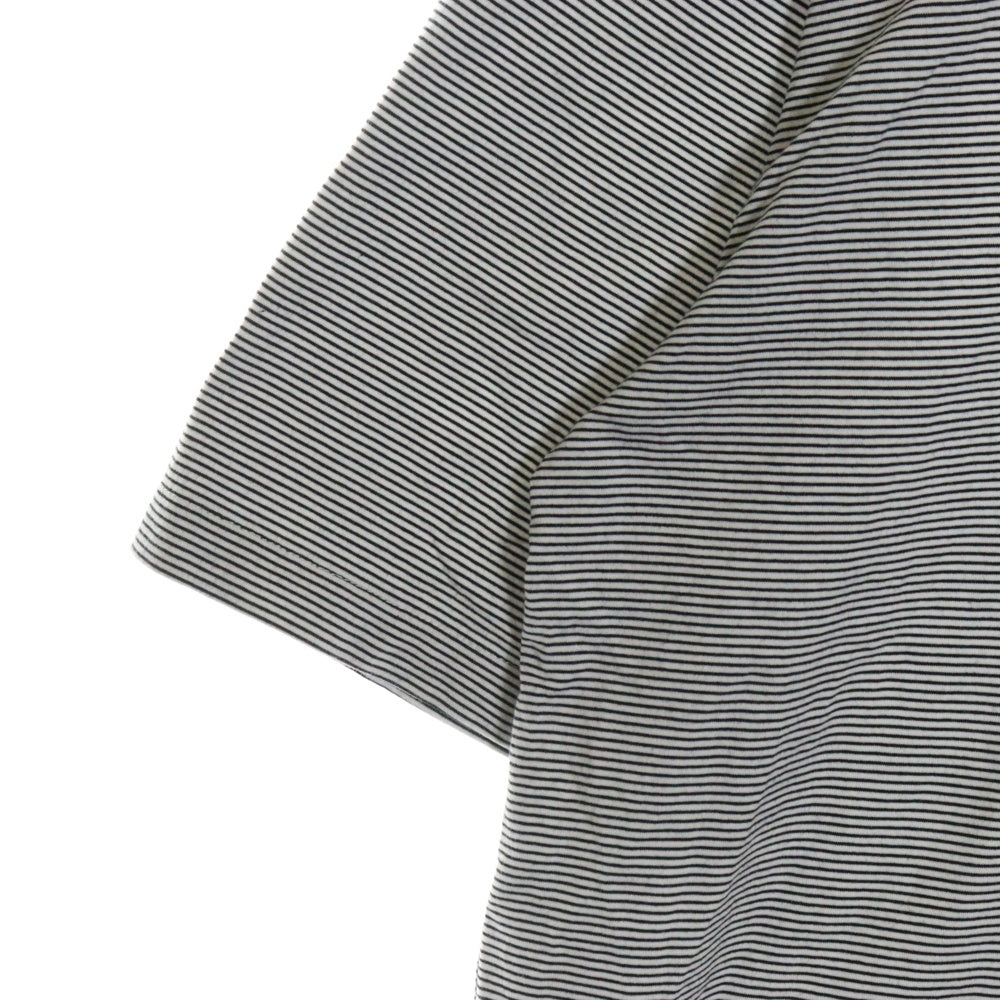 STILL BY HAND(スティルバイハンド) Cotton Crew Neck Border Tee コットン ボーダーデザイン クルーネック半袖tシャツカットソー ホワイト CS04231