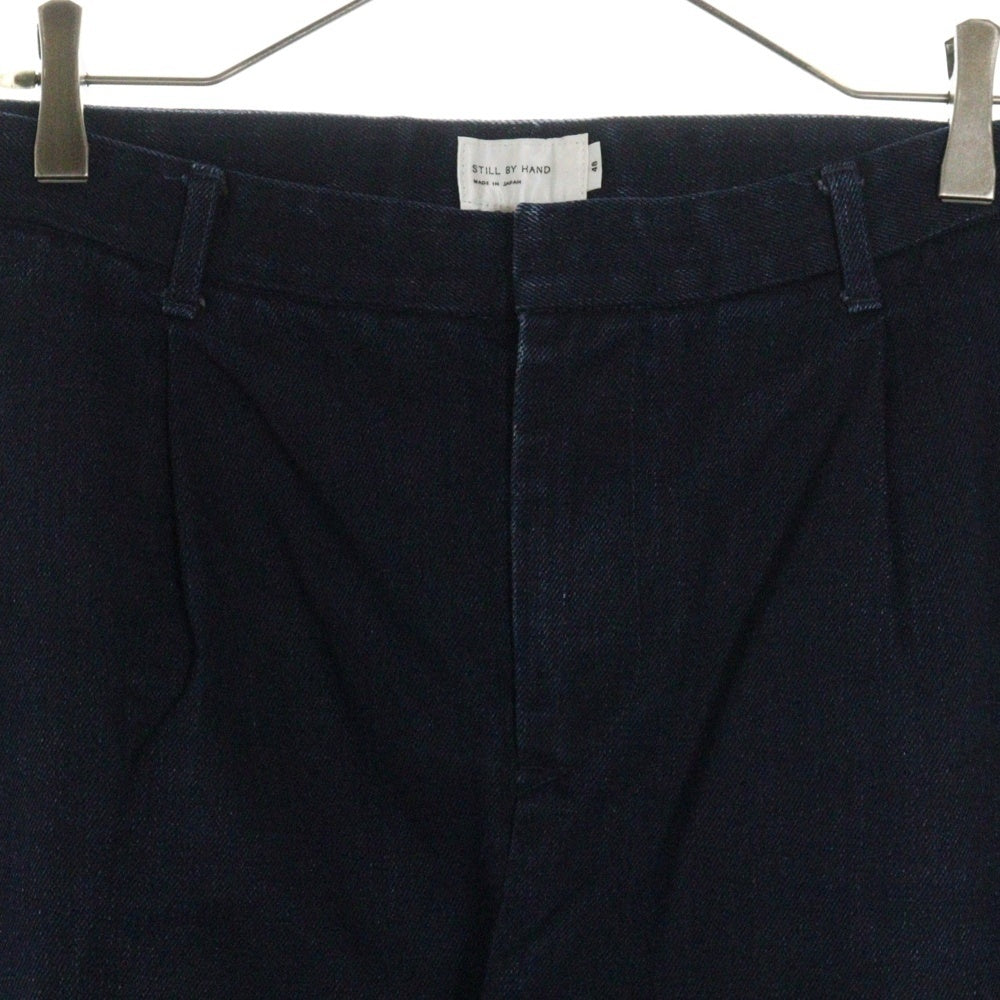 STILL BY HAND(スティルバイハンド) 1tuck Tapered Denim Pants ワンタック テーパードデニムパンツ ジーンズ インディゴ DN0393
